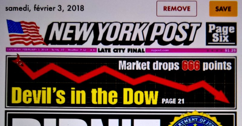 effondrement de 666 a Wall Street 2018