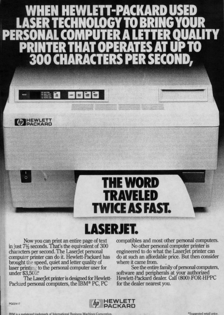 HP LaserJet de 1985