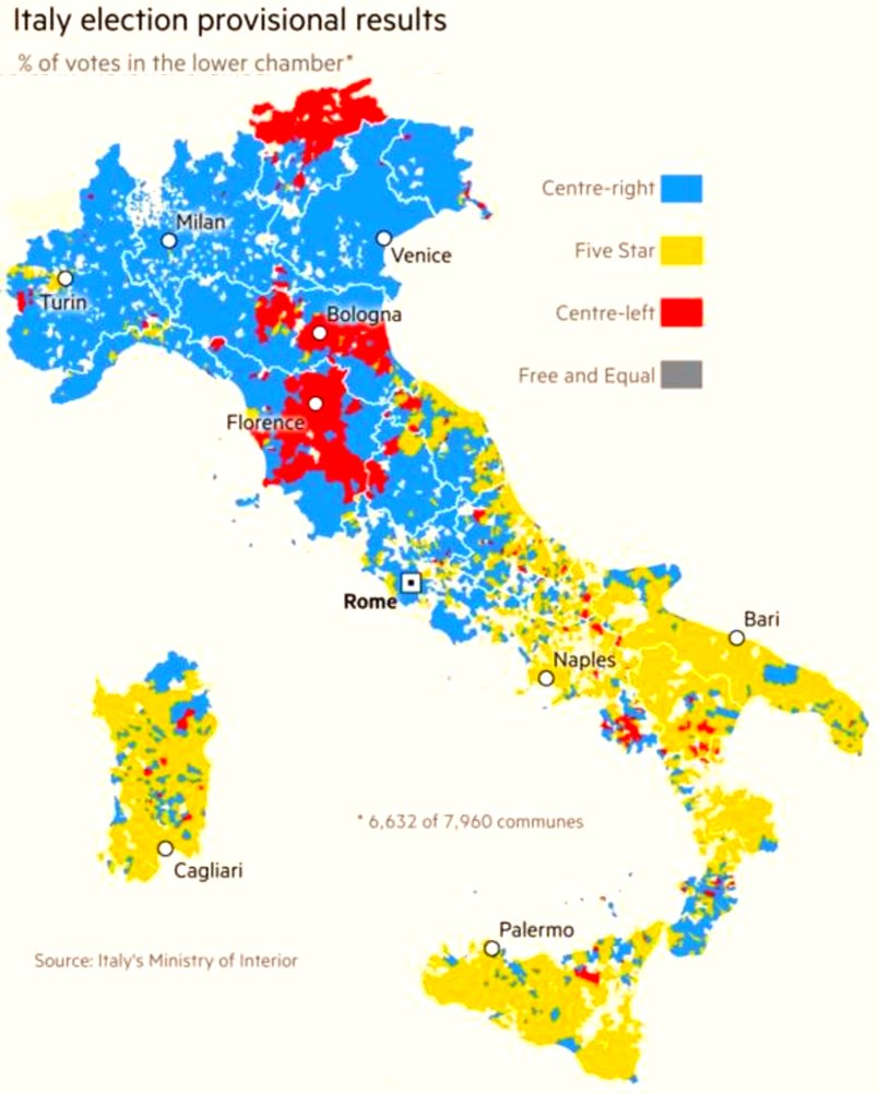 l'italie divisee en 2018